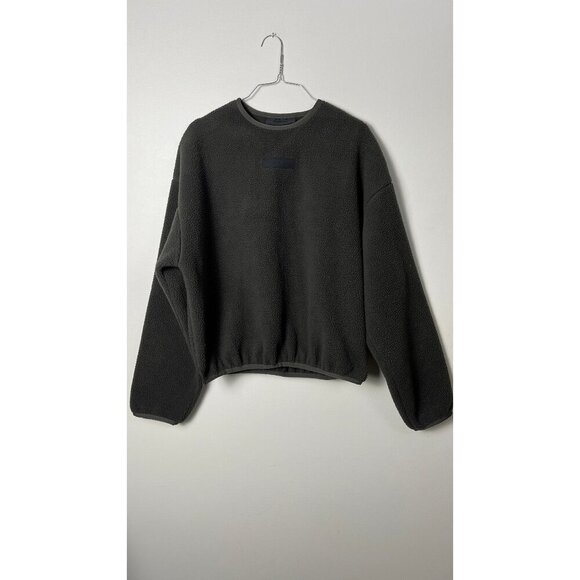 Fear of God Sweaters - FEAR OF GOD ESSENTIALS POLAR FLEECE DARK GREEN PULLOVER XXS